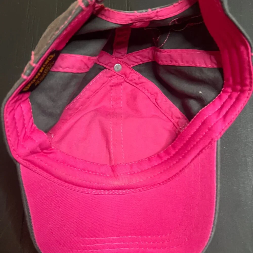 Browning‎ Women OS Grey Pink Tan Adjustable Cotton Hat